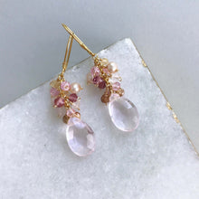Load image into Gallery viewer, Rose Pink Bala Earrings