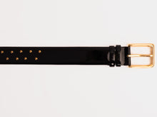 Load image into Gallery viewer, The Jupiter Black Patent Spike Leather Belt
