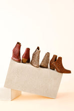 Load image into Gallery viewer, Western Moxie Hand-tooled Booties in White Chocolate