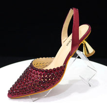Load image into Gallery viewer, New Diamond Design Shoe and Bag Set