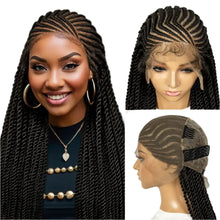 Load image into Gallery viewer, 32" Cornrow Braided Wig | Full Lace Box Braids | Transparent Lace Front Wig for Black Women