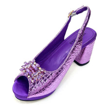 Load image into Gallery viewer, Open Toe Women Heels Shoes And Bag Set GRT543