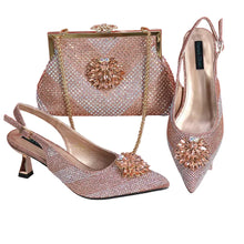 Load image into Gallery viewer, New Rhinestone Shoe &amp; Bag Set HGT321