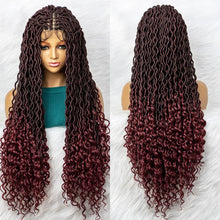 Load image into Gallery viewer, Goddess Box Braids Wig | Curly Ends | Full Lace | Crochet Hair | Black Women