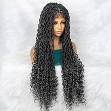 Load image into Gallery viewer, Goddess Box Braids Wig | Curly Ends | Full Lace | Crochet Hair | Black Women