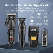 Load image into Gallery viewer, Rechargeable Cordless Electric Hair Clippers &amp; Beard Trimmer Kit for Men – Professional Hair and Body Groomer