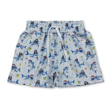 Load image into Gallery viewer, Shark boat pineapple kids boys summer swim trunks