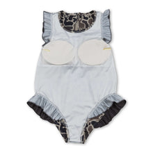 Load image into Gallery viewer, Ruffle camo deer hunting baby girls one piece swimsuit