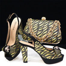 Load image into Gallery viewer, Italian Shoes And Bag Sets For Evening Party With Stones ED1-60