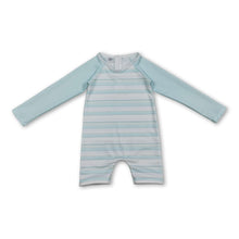 Load image into Gallery viewer, Long sleeves stripe baby boy summer swimsuit