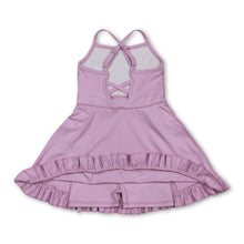Load image into Gallery viewer, Light pink straps ruffle kids girls summer athletic dress