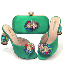 Load image into Gallery viewer, Italian blue Shoes And Bag Sets HSD1-35