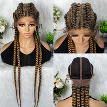 Load image into Gallery viewer, 32" Full Lace Four Braid Box Braids Wig | Kanekalon Synthetic Braided Wig for Black Women