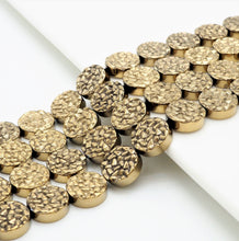Load image into Gallery viewer, Natural Gold Druzy Style Hematite Beads, S101
