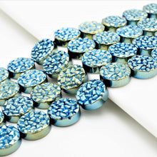 Load image into Gallery viewer, Natural Green Color Druzy Style Hematite Beads,SKU#S103