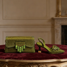 Load image into Gallery viewer, Italian Design Women's High Heels &amp; Matching Bag Set EDS70