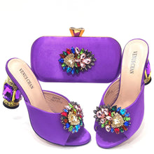 Load image into Gallery viewer, Italian blue Shoes And Bag Sets HSD1-35
