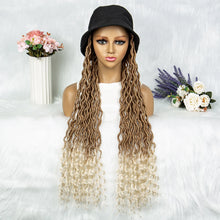 Load image into Gallery viewer, 30" Crochet Afro Dreadlocks Bucket Hat Wig | Synthetic Braided Hair | Curly Ends | Black Women