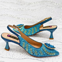 Load image into Gallery viewer, Italian Butter-fly Design Wedding Shoes with Bag Set EDS59