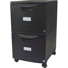 Load image into Gallery viewer, Black 2-Drawer Locking Letter/Legal size File Cabinet with Casters/Wheels