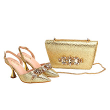 Load image into Gallery viewer, Women's Shoes and Bag Set with Pointed Toe EDN349