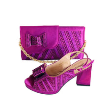 Load image into Gallery viewer, Super Heels Peep Toe Ladies Shoes with Bag Set