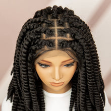 Load image into Gallery viewer, Twisted Braided Wig | Bob Twist Crochet Wig | Full Lace Braided Wig for Black Women | Kanekalon Hair