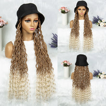 Load image into Gallery viewer, 30" Crochet Afro Dreadlocks Bucket Hat Wig | Synthetic Braided Hair | Curly Ends | Black Women
