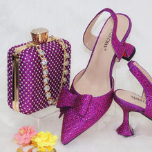 Load image into Gallery viewer, New Silver Versatile Party Ladies Shoes And Bag Set