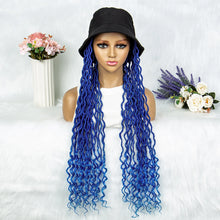 Load image into Gallery viewer, 30" Crochet Afro Dreadlocks Bucket Hat Wig | Synthetic Braided Hair | Curly Ends | Black Women