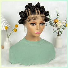 Load image into Gallery viewer, Short Bantu Knot Braided Wig | Full Lace | Synthetic Hair | Baby Hairs | Cute Braids for Black Women