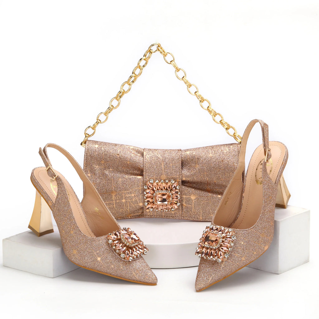 Lastest Italian Ladies Shoes with Matching Bag Set EDHMA1-14