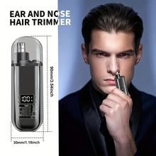 Load image into Gallery viewer, Nose &amp; Ear Hair Trimmer for Men - USB-C Rechargeable Portable Fast-Charge Grooming Kit