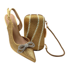 Load image into Gallery viewer, High-Quality Ladies Sandal Shoes Matching Bag Set EDR321