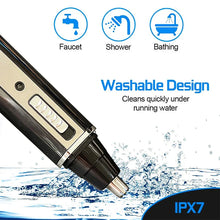 Load image into Gallery viewer, 4-in-1 Rechargeable Nose &amp; Ear Trimmer for Men, Beard &amp; Eyebrow Groomer with Washable Heads