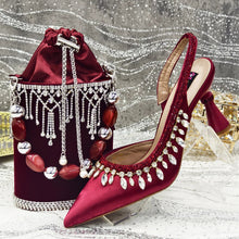 Load image into Gallery viewer, Latest Women Heels Shoes and Bags Set - ED-67