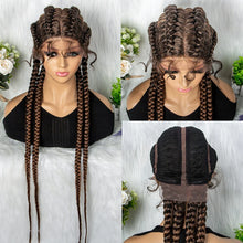 Load image into Gallery viewer, 32" Full Lace Four Braid Box Braids Wig | Kanekalon Synthetic Braided Wig for Black Women