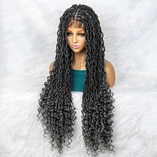 Load image into Gallery viewer, Goddess Box Braids Wig | Curly Ends | Full Lace | Crochet Hair | Black Women