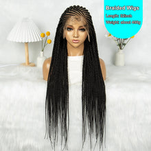 Load image into Gallery viewer, 32" Cornrow Braided Wig | Full Lace Box Braids | Transparent Lace Front Wig for Black Women