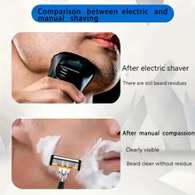 Load image into Gallery viewer, 6-Layer Stainless Steel Safety Razor Set for Men - Replaceable Blade Head, Manual Shaving