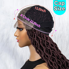 Load image into Gallery viewer, Knotless Box Braided Wig with Curly Ends &amp; Baby Hair | Synthetic Lace Front Wig for Black Women