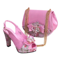 Load image into Gallery viewer, Newest Pumps Women High Heels Shoes and Bags Set JNB54