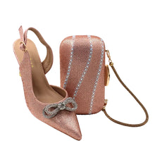 Load image into Gallery viewer, High-Quality Ladies Sandal Shoes Matching Bag Set EDR321