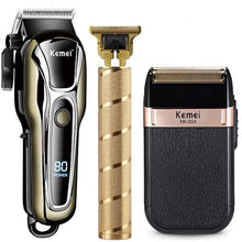 Load image into Gallery viewer, Cordless Electric Hair Trimmer – Professional Rechargeable Beard &amp; Hair Clipper for Men