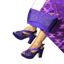 Load image into Gallery viewer, Latest African Women Shoes and Bag Set EDN23