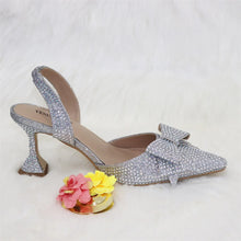Load image into Gallery viewer, New Silver Versatile Party Ladies Shoes And Bag Set