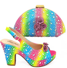 Load image into Gallery viewer, Italian Shoes With Matching Bags Set HKV1-8