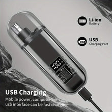 Load image into Gallery viewer, Nose &amp; Ear Hair Trimmer for Men - USB-C Rechargeable Portable Fast-Charge Grooming Kit