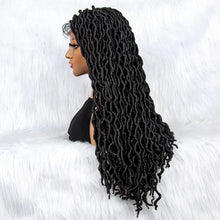 Load image into Gallery viewer, Knotless Box Braided Wig with Curly Ends &amp; Baby Hair | Synthetic Lace Front Wig for Black Women