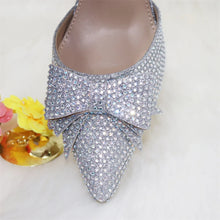 Load image into Gallery viewer, New Silver Versatile Party Ladies Shoes And Bag Set